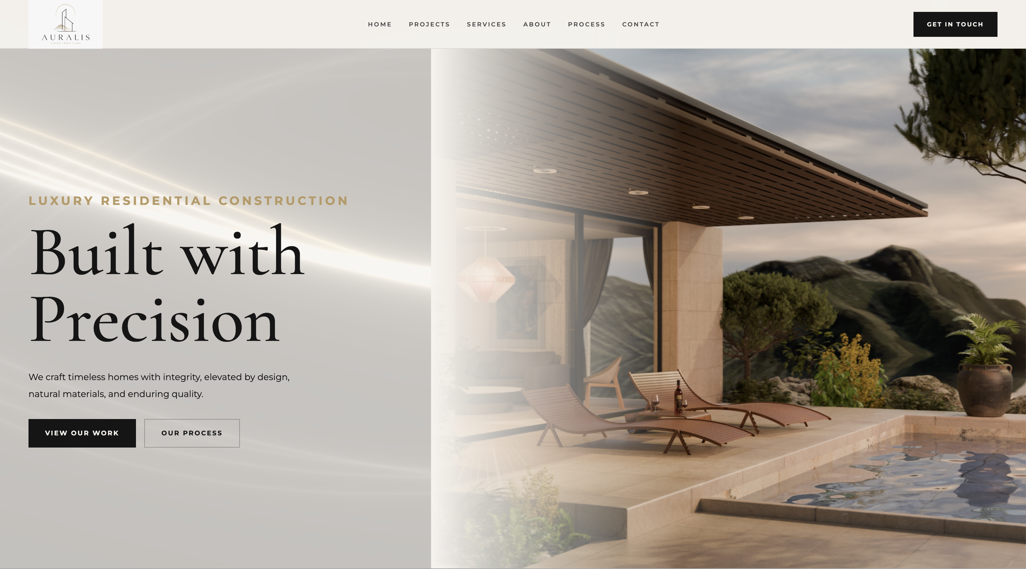 AURALIS construction website preview