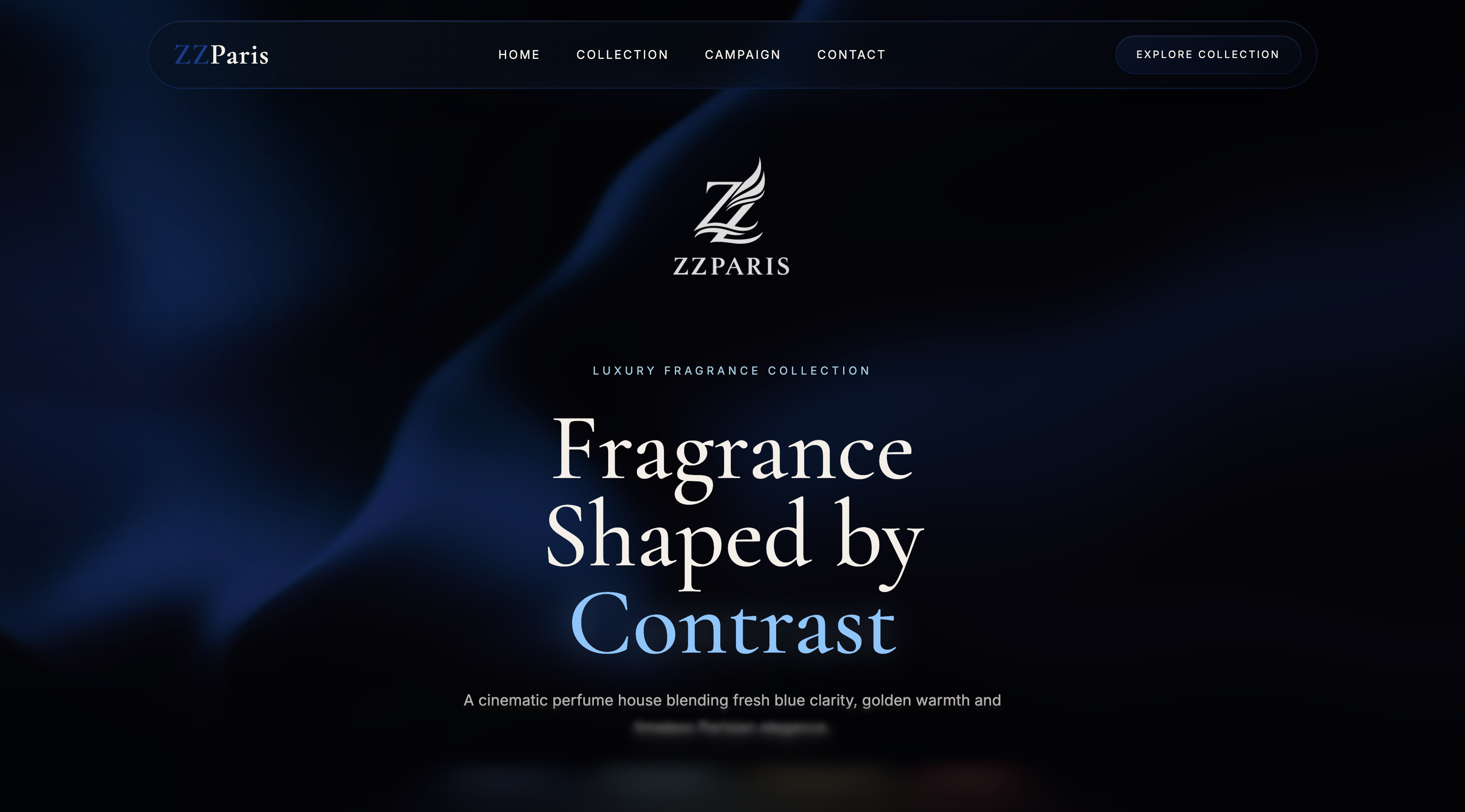 ZZParis website preview